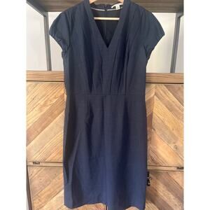 Banana Republic Careerwear Wool Short Sleeve Dress in Navy Size 6
